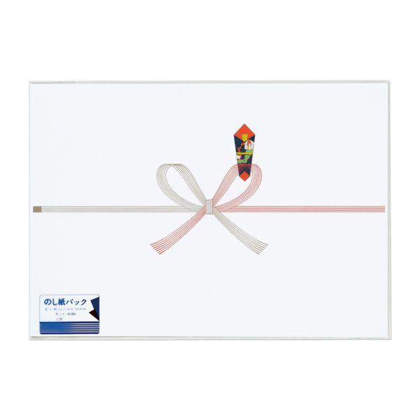 内祝や新築祝など婚礼以外の御祝事全般の引き出物などに最適なのし紙です。７本の花結び水引飾りの印刷です。レーザープリンタ、インクジェットプリンタで印刷することができます。サイズ：２５７×３６４ｍｍ（Ｂ４判）。坪量：６４ｇ／平方メートル。６枚入。
