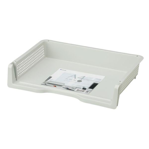 書類等の整理に。積み重ね可能。サイズ：33.9cm×24.1cm×高さ7cm材質：ポリプロピレン