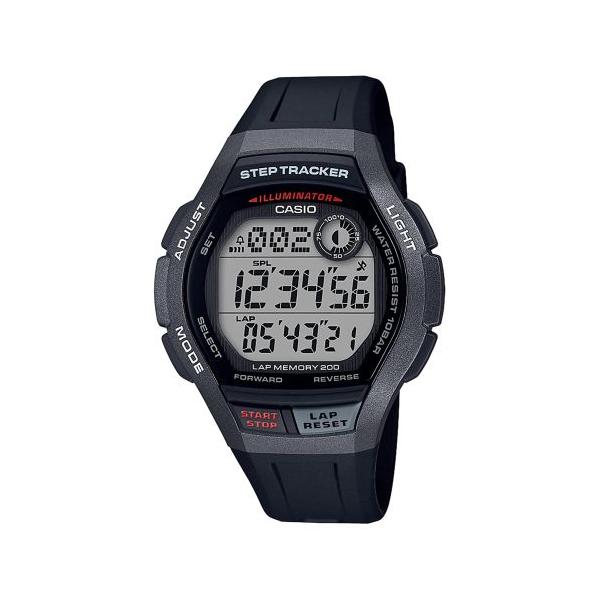 ラップ・スプリットタイムを最大200本までメモリー可能lEDライト付きで走行中でも操作しやすいフロントボタンや、自動的に歩数計測が可能なステップトラッカーを搭載したモデル