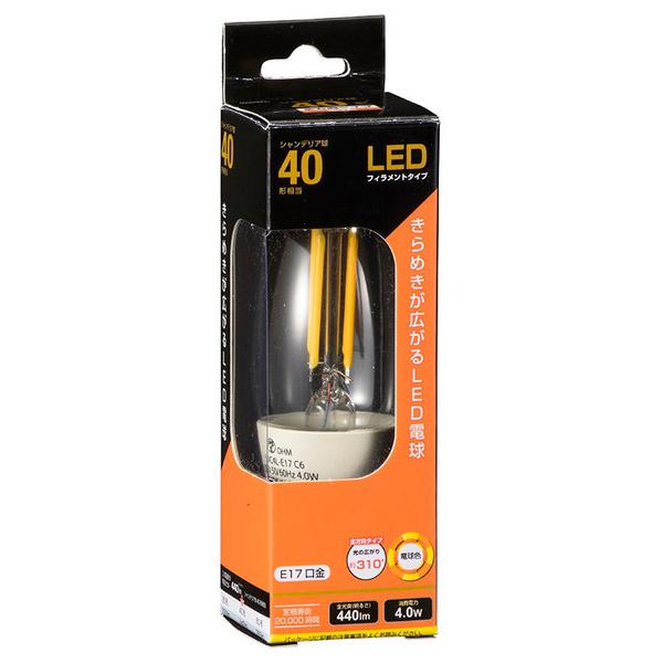 OHM �I�[���d�@ LED�d�� �t�B�������g �V�����f���A�` E17 40�`���� LDC4L-E17 C6 �i�R���p�N�g�։j