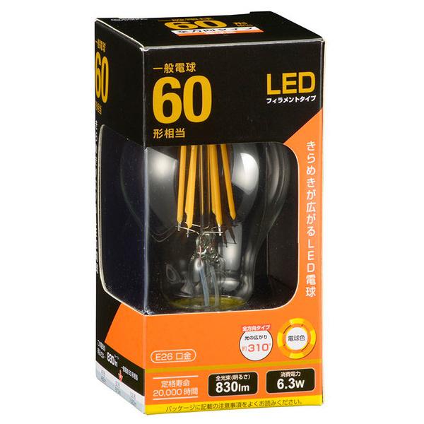 OHM �I�[���d�@ LED�d�� �t�B�������g E26 60�`���� LDA6L C6