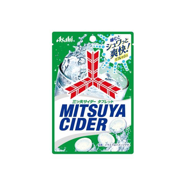 炭酸飲料「三ツ矢サイダー」の爽快な味わいのラムネ菓子。名称：菓子原材料名：砂糖(国内製造)、水飴/酸味料、重曹、ショ糖エステル、香料、糊料(グァー)、クチナシ色素、(一部に乳成分を含む)栄養成分(1製品(25g)当たり)：エネルギー105k...