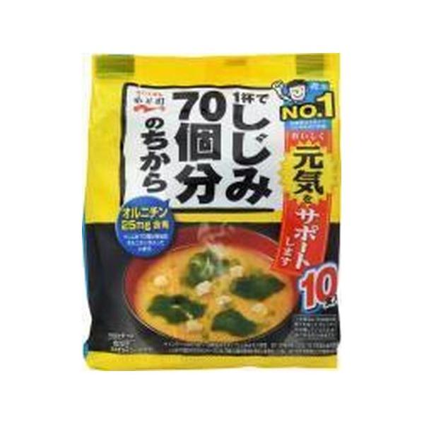 1杯でしじみ70個分相当のオルニチンが摂取できるみそ汁です。 しじみのうま味がギュッとつまった味わいに仕上げました。