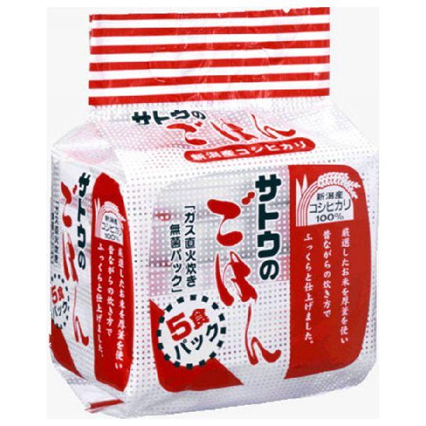 サトウ食品 サトウのごはん 新潟産 コシヒカリ 200g×5食パック