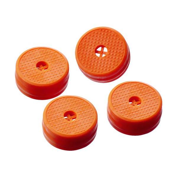 《メーカー》トラスコ中山（株）《品番》JDSG-4S-OR《特長》●樹脂台車の天板に取り付けるすべり止めです。《用途》《仕様》●適合機種:カルティオ・カルティオビッグ・ルートバン●色:オレンジ《仕様２》●新型カルティオ、カルティオ、カルティ...