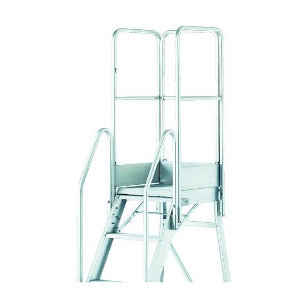 ■TRUSCO 折りたたみ式作業用踏み台 高さ2.10m 高さ1100手すりフルセット付き【1157858:0】[直送DS][店頭受取不可]