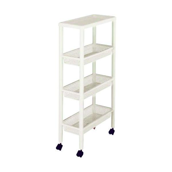 《メーカー》アスベル（株）《品番》733000《特長》●省スペースで置ける多目的ワゴンです。●食品や小物をコンパクトに収納できます。《用途》《仕様》●耐荷重(kg/台):20●耐荷重(kg/段):5●段数(段):3●色:ホワイト●外形寸法(...