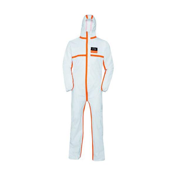 ■UVEX 【売切廃番】化学防護服 4B 8959 ホワイト/オレンジ L【1493192:0】[店頭受取不可]