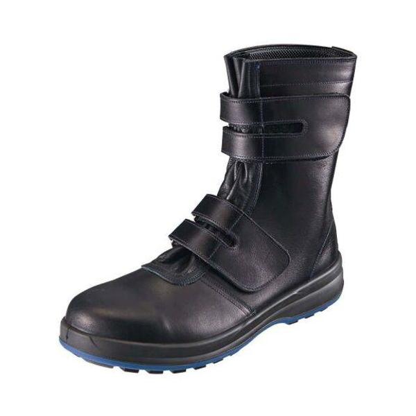 ■シモン 安全靴 長編上 マジック式 8538黒 26.5cm【1525093:0】[店頭受取不可]