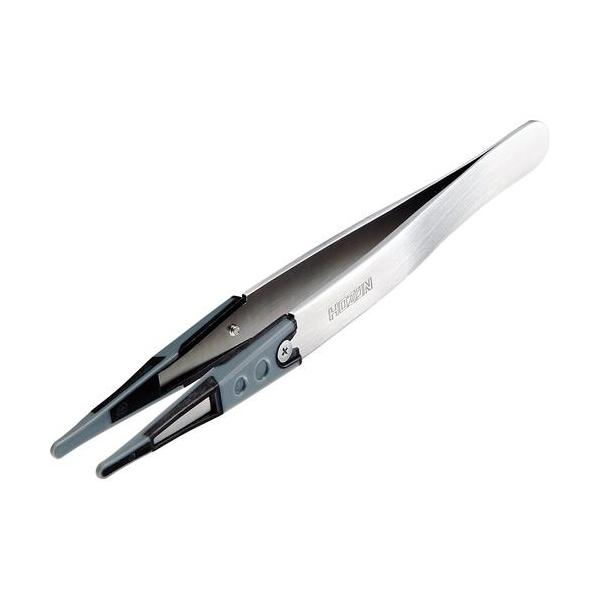 ■HOZAN ESDソフトチップピンセット【1757042:0】[店頭受取不可]