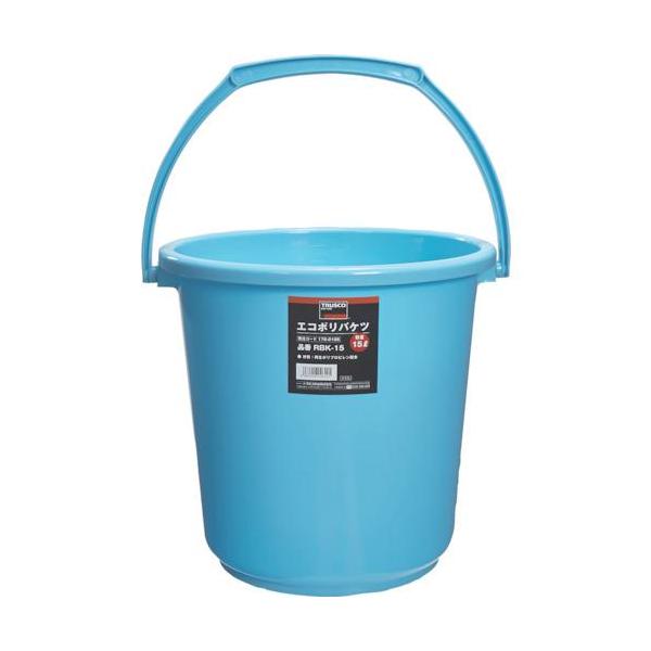 《メーカー》トラスコ中山（株）《品番》RBK-15《特長》●環境型社会に対応する再生樹脂を使用しています。●内側に１Ｌ毎に目盛が付いています。●再生ポリプロピレン60％配合しています。《用途》《仕様》●容量(L):15●間口(mm):313...