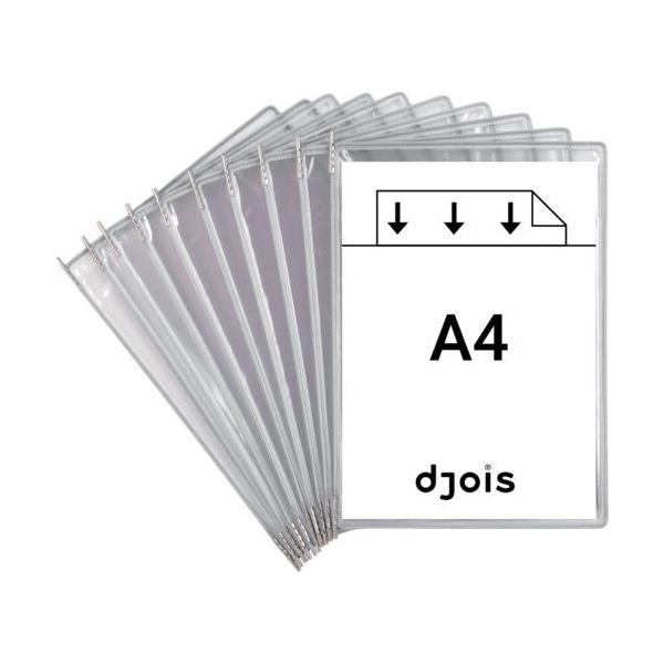 ■tarifold 【売切廃番】掲示ファイルスタンド用ポケット A4X10枚入り グレー【1951752:0】[店頭受取不可]