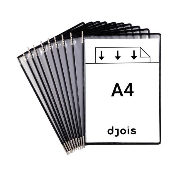 ■tarifold 【売切廃番】掲示ファイルスタンド用ポケット A4X10枚入り ブラック【1951754:0】[店頭受取不可]