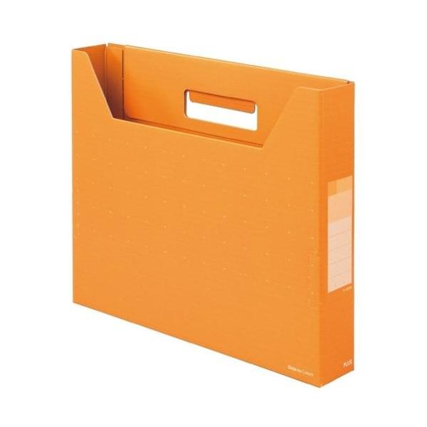 《メーカー》プラス（株）《品番》FL-022BF NVO《特長》●組み合わせてシステム化できるボックスファイルです。●スリムタイプなので、書類をそのまま収納してもたわみません。《用途》《仕様》●色:ネーブルオレンジ●幅(mm):50●横(m...