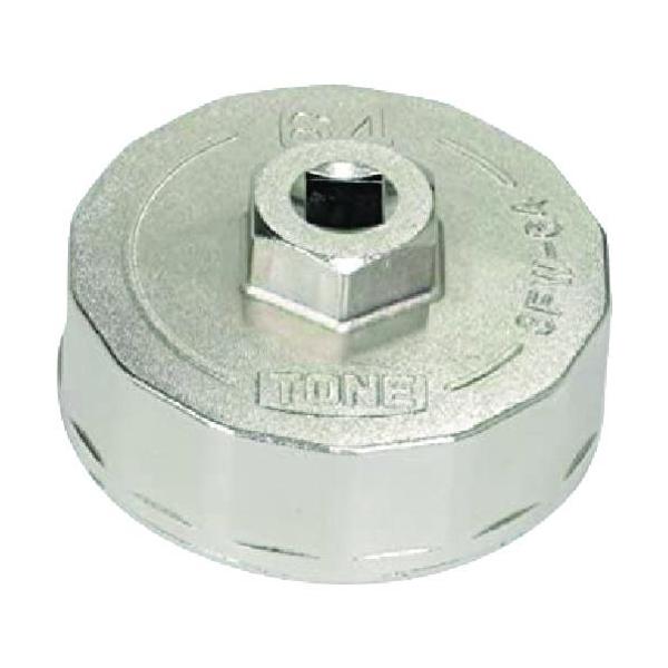 他サイト： ■TONE オイルフィルターレンチ 14角 外径75mm 全高35mm 差込角9.5mm 対辺寸法67mm【2261850:0】[店頭受取不可]の商品画像