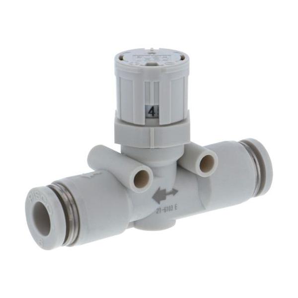 《メーカー》（株）日本ピスコ《品番》JSGU6W《特長》●ダイヤル表示による流量確認が可能です。●回転数と流量が比例して増減するリニア特性です。●プッシュロック式ツマミで設定、操作が片手で簡単に行えます。●小型・低背サイズ。●制御方向をツマ...