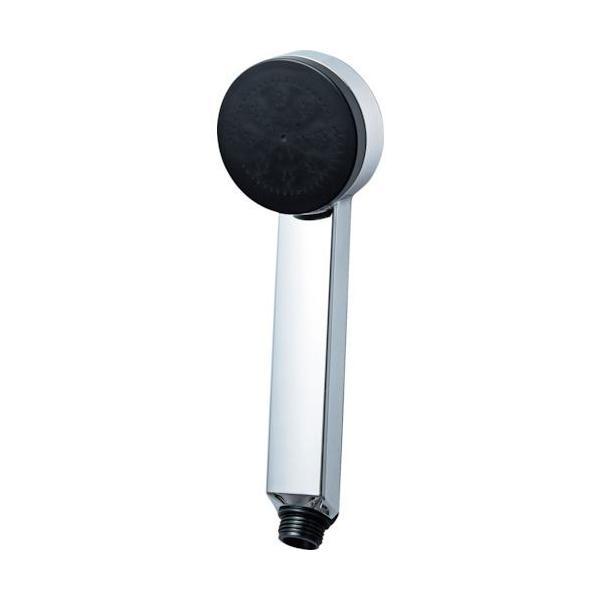 ■SANEI シャワーヘッド 節水約30% アダプター付 背面ブラック【2691090:0】[店頭受取不可]