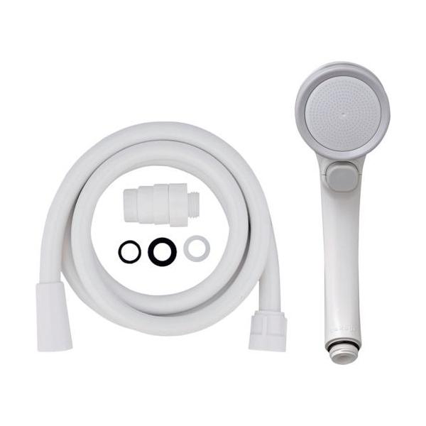 《メーカー》（株）タカギ《品番》JSB1121《特長》●肌あたりのいい極細水流です。●ワイドシャワーでしっかり浴びられます。●標準タイプです。●手元でストップできるストップボタン付きです。●シャワーホース付です。●各メーカー対応アダプター付...