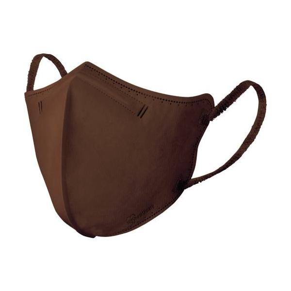 ■【在庫限り】IRIS 289120 DAILY FIT MASK 立体マスク ふつうサイズ 5枚入 ブラウン【3361429:0】[店頭受取不可]