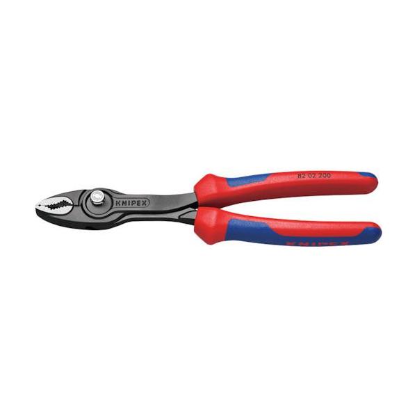 ■KNIPEX スリップジョイントプライヤー ツイングリップ コンフォートハンドル 200mm【3371070:0】[店頭受取不可]