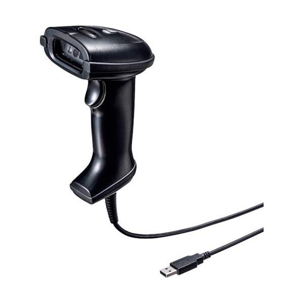 ■SANWA 2次元バーコードリーダー(1次元・2次元・1D・2D・QR・USB Type-A・液晶画面読取)【3461490:0】[店頭受取不可]