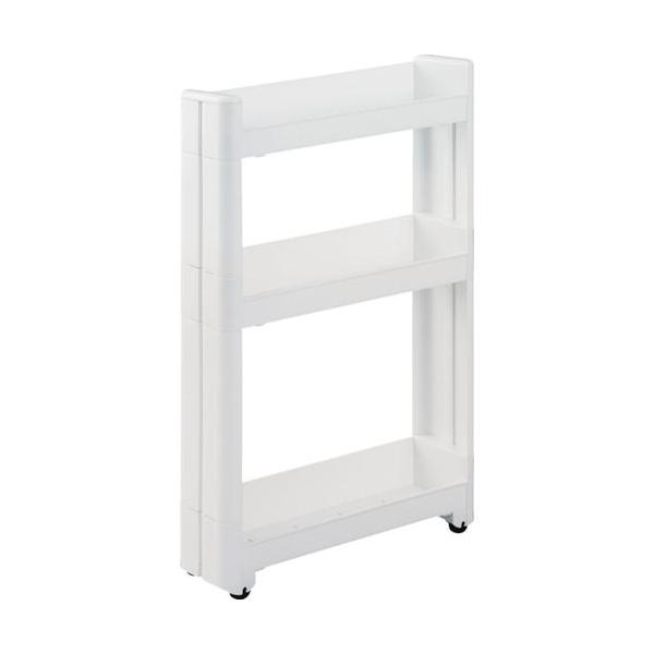 《メーカー》不動技研（株）《品番》014708《特長》●どこにでもあるわずかなデッドスペースにスッキリ収納できます。●お手入れのしやすいポリプロピレン製です。●清潔感のあるホワイトカラーです。●箱型の洗剤もすっぽり収納でき柔軟剤やスプレータ...