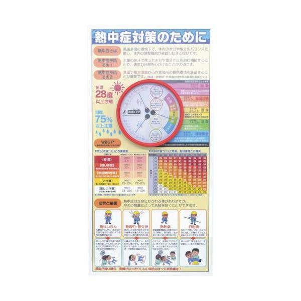 ■グリーンクロス 熱中症注意標識(防雨型温湿度計付)【3764757:0】[店頭受取不可]