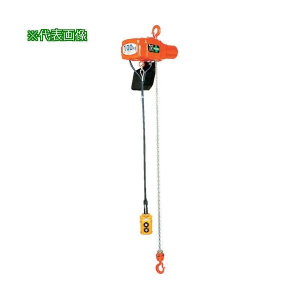 ■象印 α型電気チェーンブロック・490kg・6m・単相100V (αS-049  6m)【3870812:0】[店頭受取不可]