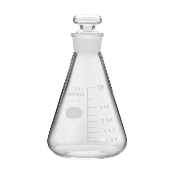 □HARIO 共栓三角フラスコ300ml(TS27)【3889962:0】[店頭受取