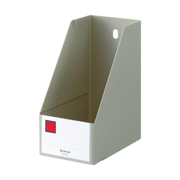 《メーカー》（株）キングジム《品番》4655-GY《特長》●丈夫なPP製の組み立て式ボックスファイルです。●背面には棚からの取り出しに便利な指掛け穴付です。●分類・整理に役立つ、背見出し紙付です。《用途》《仕様》●色:グレー●用紙サイズ:A...