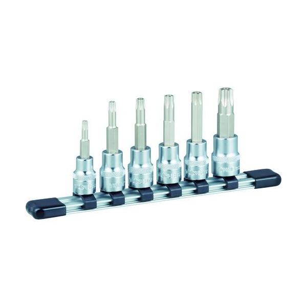 ■TONE トルクスソケットセット(いじり防止タイプホルダー付) 6pcs【3964621:0】[店頭受取不可]