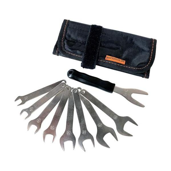 ■ベストツール BEST 9pcs.薄口スパナセット FLAT9【4073239:0】[店頭受取不可]