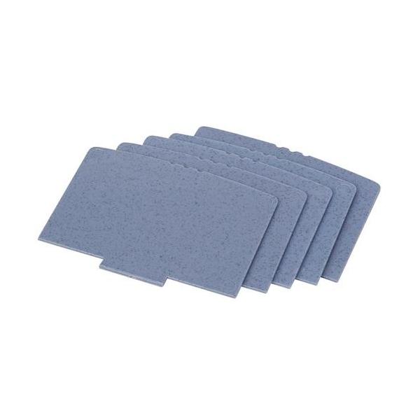 ■カール 名刺仕切り板 A002(5枚入/ブルー)【4289795:0】[店頭受取不可]