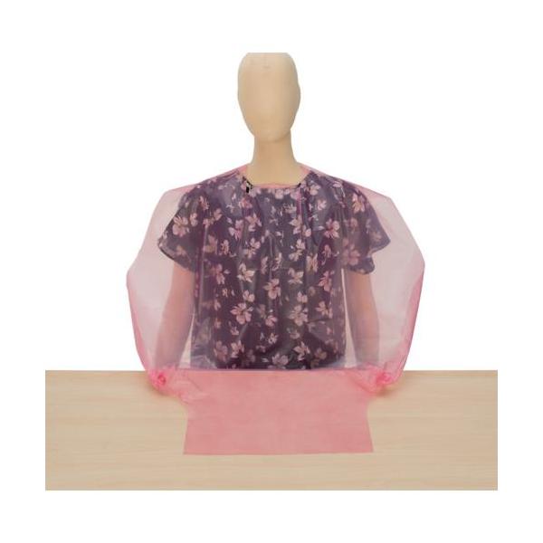 他サイト： ■シンガー 食事エプロン使い切り2.5WAY(50枚入)ピンク【4362625:0】[店頭受取不可]の商品画像