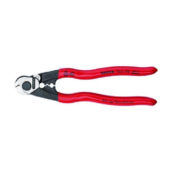 □KNIPEX ワイヤーロープカッター 190mm【4469691:0】[店頭受取不可