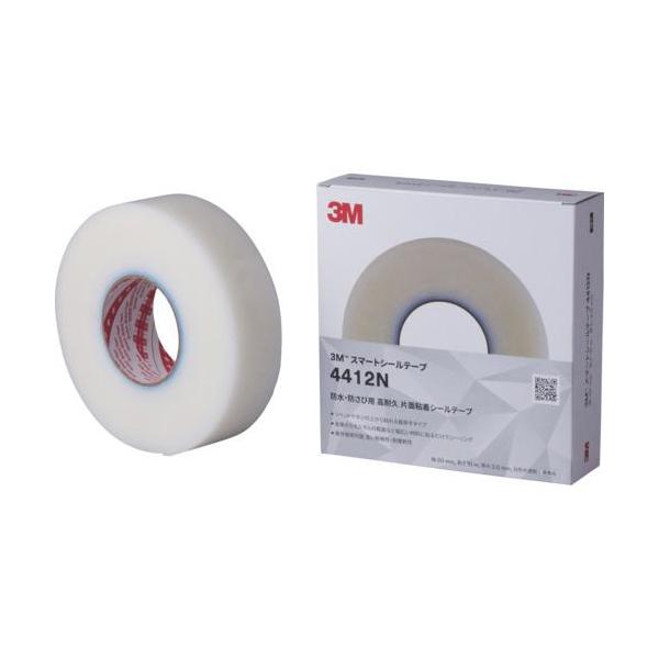■3M スマートシールテープ 4412N 50mmX10m 白【4796128:0】[店頭受取不可]