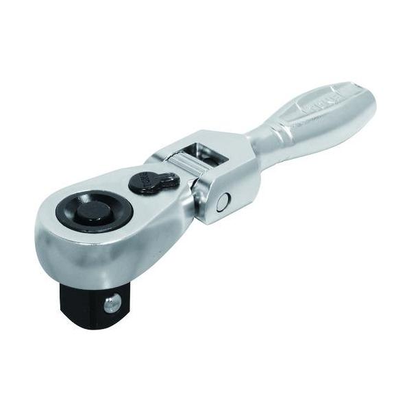 ■TONE コンパクトショート首振ラチェットハンドル(ホールドタイプ) 歯数72枚 差込角12.7mm 全長110mm【4914627:0】[店頭受取不可]
