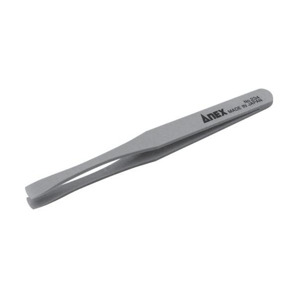 ■アネックス プラスチックピンセット 先丸平型 120mm【4936027:0】[店頭受取不可]