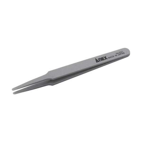 ■アネックス プラスチックピンセット 先丸型 120mm【4937171:0】[店頭受取不可]