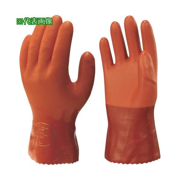 TR ショーワ 塩化ビニール手袋 No612ニュービニローブ2双パック オレンジ LLサイズ   (入数) 1PK