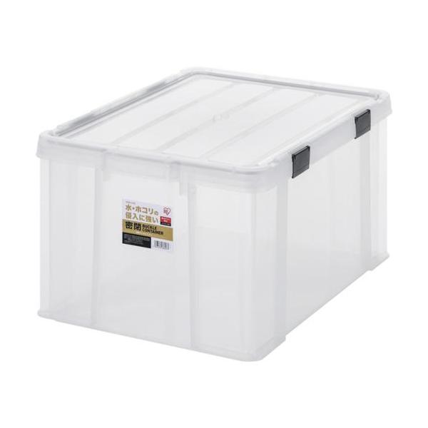 □IRIS 299231 密閉バックルコンテナ クリア/チャコールグレー