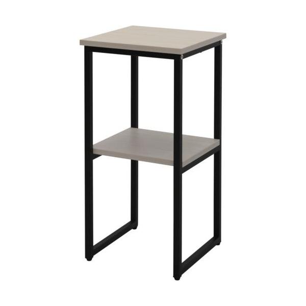 ■TRUSCO サイドテーブル 350X350X730H 木天板+黒脚【6856048:0】[店頭受取不可]