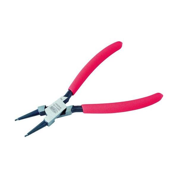 ■TONE スナップリングプライヤ(ストレートタイプ 穴用) 全長180mm リング使用範囲19~60mm【7607636:0】[店頭受取不可]