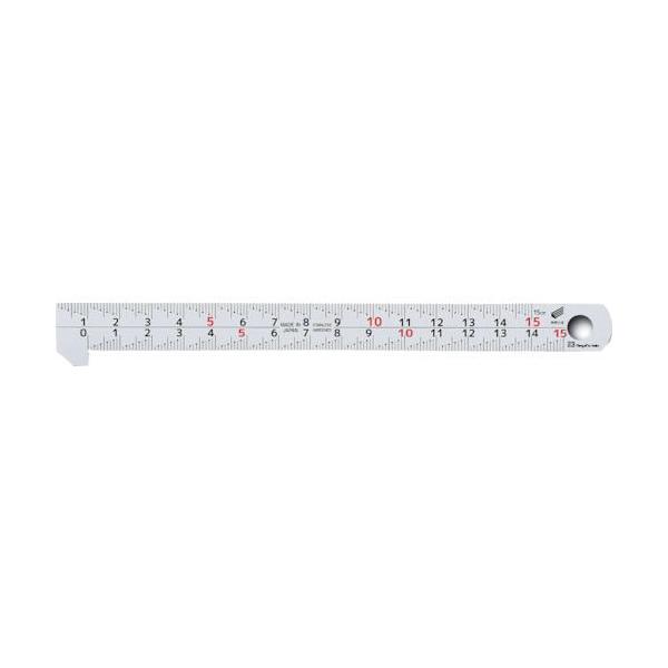 他サイト： ■SK フック付スケール 快段目盛 15cm 150mm【8183434:0】[店頭受取不可]の商品画像