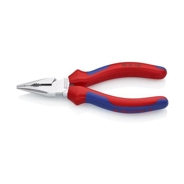 ■KNIPEX ニードルノーズペンチ コンフォートハンドル クロムメッキ仕上げ 145mm(SB店頭展示パッケージ仕様)【8338810:0】[店頭受取不可]