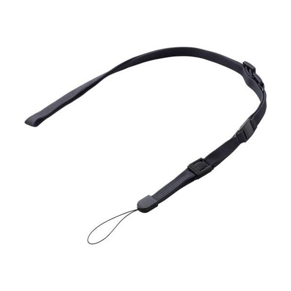 《メーカー》エレコム（株）《品番》P-STN01BU《特長》●首に装着してスマートフォンの落下を防ぐ、伸縮素材を使用したネックストラップです。●先端ストラップ部分を外すとフィンガーストラップにもなる2way仕様のストラップです。●やわらかい...
