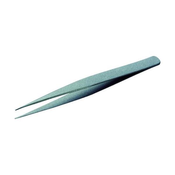 ■TRUSCO ステンレス製ピンセット 非粘着加工タイプ 150mm 直爪【8552548:0】[店頭受取不可]