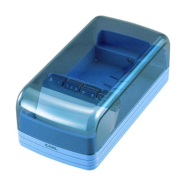 ■カール 名刺整理器 No.860E-B ブルー 収容枚数600枚【8553207:0】[店頭受取不可]