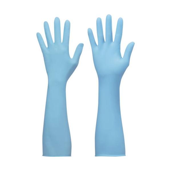 《メーカー》ショーワグローブ（株）《品番》NO887-L《特長》●肘までカバーできる全長40センチの使い捨てロング手袋です。●約0.15ミリと厚みのあるタイプで、ハードな作業にもお使いいただけます。《用途》●検査、組立作業など指先感覚の必要...