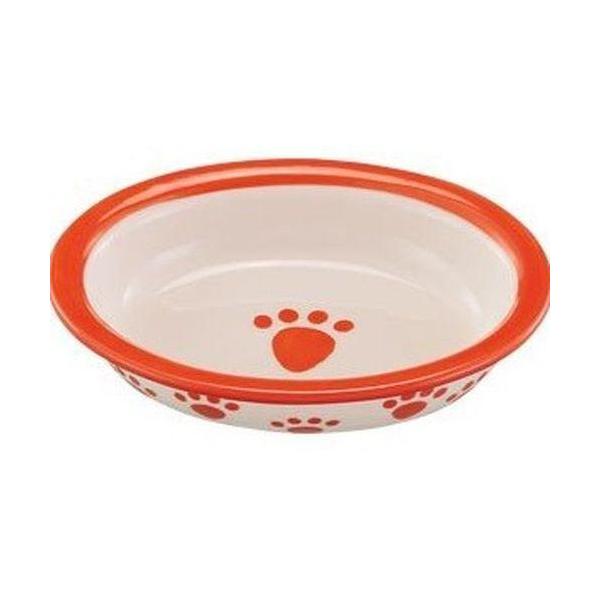 楕円形の浅皿食器。【原産国】中華人民共和国【原材料】陶器